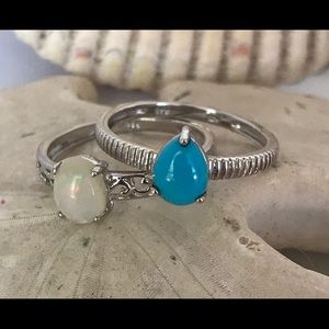 Sleeping Beauty Turquoise,Ethiopian Welo Opal Ring